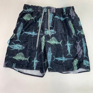 Newport Blue Beach Side Swordfish Shorts Size L